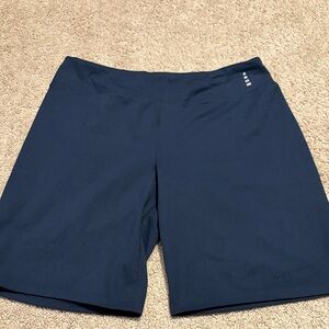 Lands End Navy Blue Biker Athletic Shorts Large